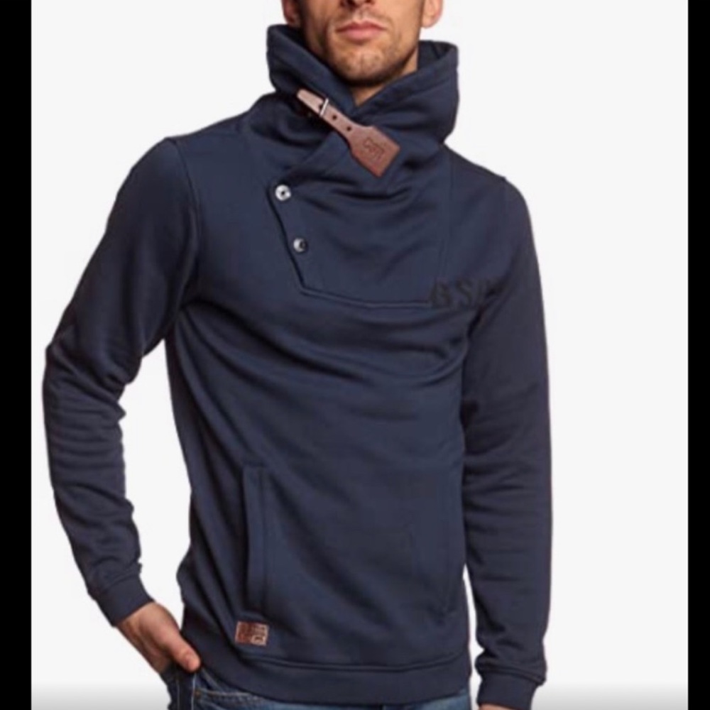 G Star Raw Funnel Neck Sweatshirt In Cream